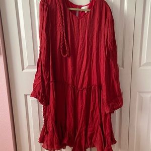 NWOT Plus Size Red Flowy Dress